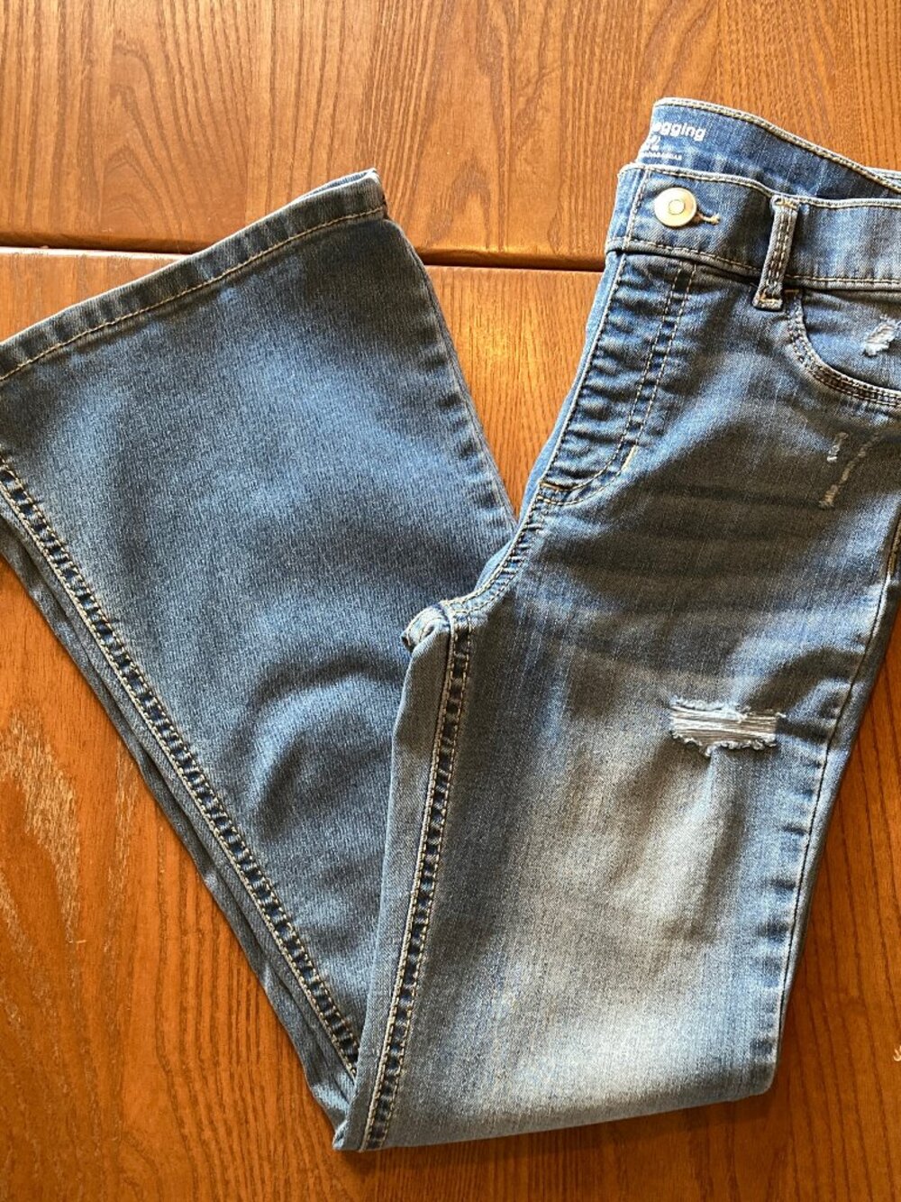 Wonder Nation Girls Flare Pull-on Distressed Jegging Size M (7-8)  NWOT!